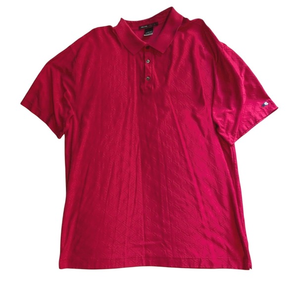 Nike Other - Nike Tiger Woods Collection Red Geometric Jacquard Polo Shirt Mens XXL Nike-Fit